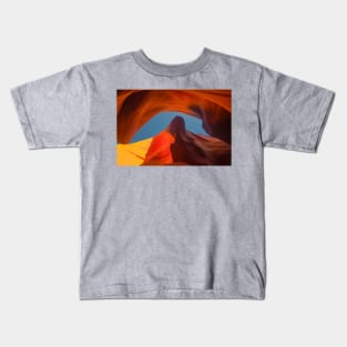 Looking Skyward, Lower Antelope Slot Canyon Kids T-Shirt